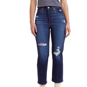 Levi’s Ribcage Straight Ankle Button Fly Denim Jeans | Size 28